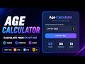 Modern Age Calculator UI Design | HTML CSS JS Project