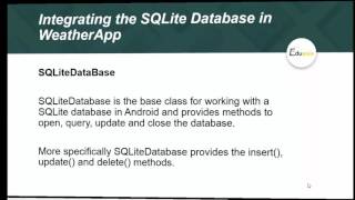 003 Offline Data Storage Using the SQLite Database