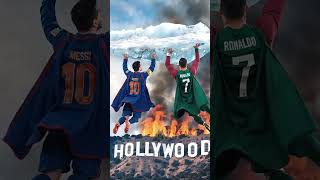 messi and ronaldo put out fire in LA ! #shorts #heroes #losangeles #tranding #messi #ronaldo