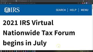 2021 IRS Virtual Nationwide Tax Forum begins in July