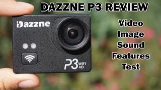 Dazzne P3 Action camera review 1080p 60fps, external mic