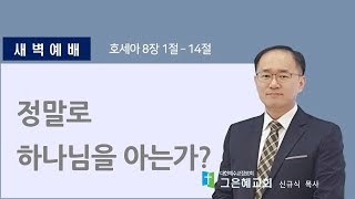 [그은혜교회] 2024년 11월 27일(수) 주님과 동행하는 새벽 [호세아 8장 1절~14절] "정말로 하나님을 아는가?"