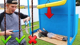 DONT Cut the Wrong Rope!! (EXTREME DROP TEST CHALLENGE)