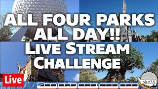 🔴Live: Walt Disney World: Four Parks - All Day Live Stream Challenge 2018