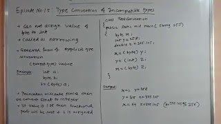 Episode15 Type coversion between incompatible types
