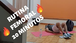 Rutina de 🔥FEMORALES y GLUTEO en casa🔥 // 20 minutos