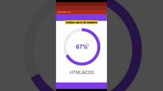 How to make a circular progress bar using HTML CSS and JavaScript