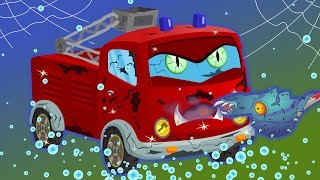 fire truck | scary car wash for children