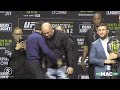 islam makhachev vs. arman tsarukyan face off ufc 311 press conference