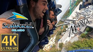 Manta On-Ride Reaction 4K 60 FPS | SeaWorld Orlando Flying Roller Coaster