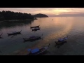 ภาพมุมสูงชมบรรยากาศพระอาทิตย์ตกลับขอบฟ้า ณ หาดซันเซ็ท เกาะหลีเป๊ะ