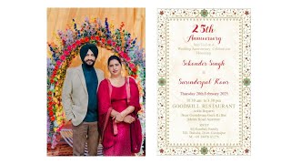 25th Anniversary  Sikander  Weds   Surinderpal  Live By Gopi Padda Photography mb 7009707950-