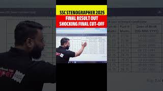 SSC Stenographer 2025 Final Result Out | Shocking Final Cut-Off #sscstenographer #ytshorts
