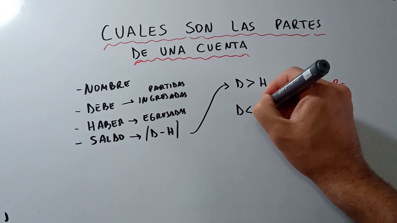 CUALES SON LAS PARTES DE UNA CUENTA EN CONTABILIDAD. SIC 1 - YouTube