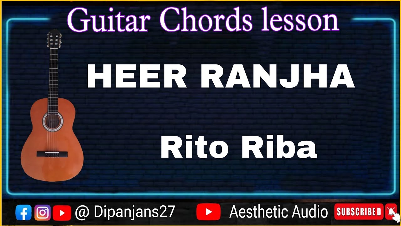 HEER RANJHA- Rito Riba Complete Guitar Lesson. (Shivangi Joshi & Rohit ...