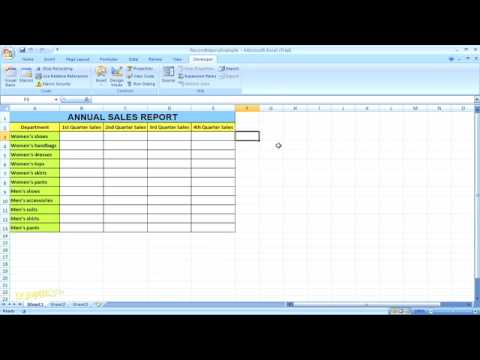 How to Record a Macro in Excel 2007 For Dummies How to Record a Macro in Excel 2007 For Dummies