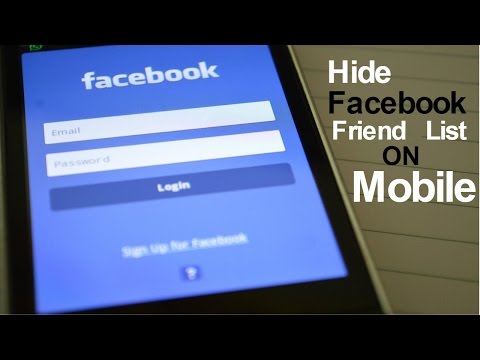 How to hide facebook friend list in mobile How to hide facebook friend list in mobile