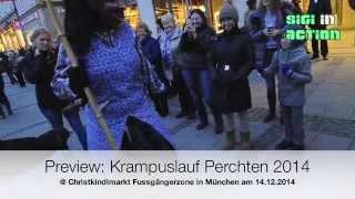 Krampuslauf Perchten München 2014 @ Christkindlmarkt Fussgängerzone (Preview)