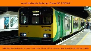 West Midlands Railway DMU Class 150 150107 departing Birmingham New Street | Friday 1st March 2019