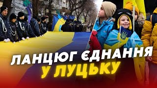 СОТНІ людей у ЄДИНІЙ ХОДІ! Як у Луцьку пройшла акція до Дня Соборності України