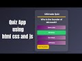 How To Make Quiz App Using JavaScript | Quiz App using HTML CSS & JavaScript