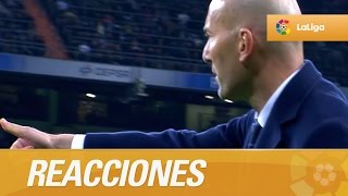 Reacciones de Zidane y Marcelino en la banda