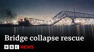 Baltimore bridge collapse triggers major rescue operation | BBC News