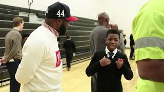 Breakfast with Dads: hundreds of male mentors surprise Dallas middle school boys.