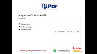 Magnesium Trisilicate USP | PAR DRUGS AND CHEMICALS LIMITED