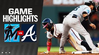 Marlins vs. Braves Game Highlights (4/22/24) | MLB Highlights