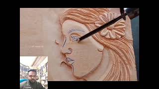 Wood Art by a carpenter (কাঠের উপর সুন্দর একটি আর্ট)