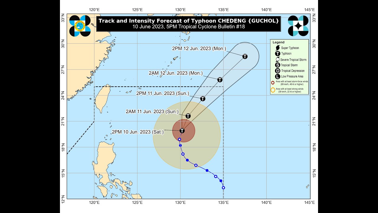 JUNE 10 2023 8PM Bagyong Chedeng Forecast - YouTube