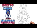 How To Draw Sonic The Hedgehog | SONIC X | STEP BY STEP #sonicx #drawing #sonicdrawing