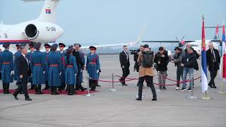 Doček Aleksandra Vučića na Aerodromu u Banjaluci (Sretenje 2025. godine)