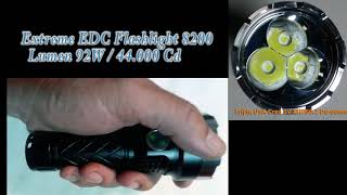 Triple XHP50.2 dedome EDC flashlight 8200 Lumen