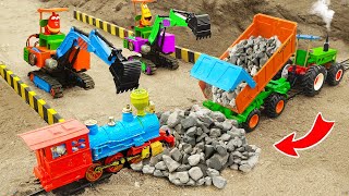 Diy tractor making mini Excavator repair train Railway | @haiphongminitractor4340 @sanocreator