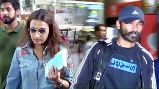 South Superstar Dhanush IGNORES Wife Aishwarya At Mumbai Airport