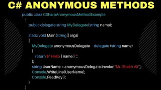 Anonymous methods in C#.NET