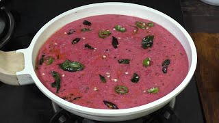 Onam Sadya Recipe 3 - Beetroot Pachadi || Kerala Sadya Side dish with Curd and beetroot || Tamil