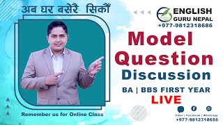 Model Questions Discussion | BA First Year| Comp. English  | English Guru Nepal | Madan Sharma