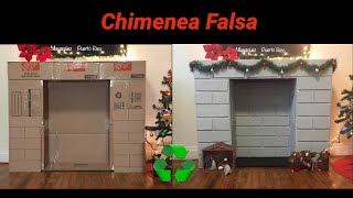 #DIY chimenea de cartón para Navidad o decorar/manualidades reciclando ♻ carton