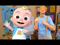 Blippi Teaches How To Draw Cocomelon JJ! | Moonbug Kids - Art for Kids 🖌️