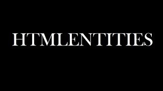 htmlentities function in php
