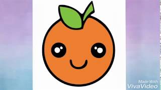 KAWAII ORANGE AUSMALEN | BEAUTIFUL DRAWINGS