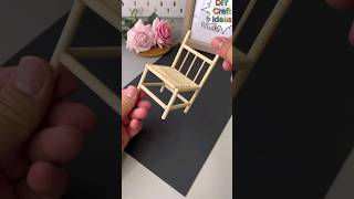 Diy wood stick chair | Easy handmade mini chair | diy Satisfying furniture #shorts #art #craft