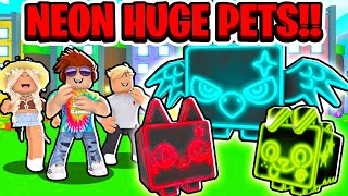 We Hatch 3 HUGE NEON PETS in Pet Simulator X! Glowstick Update is HERE!! Roblox!