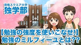 【勉強の強度を使いこなせ!】勉強のミルフィーユとは??｜資格スクエア大学・独学部 vol.79