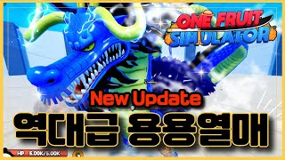 New 코드[로블록스] 🐉퀄리티 지리는 용용열매 출시🐉출시하자마자 데미지 1위 ㅋㅋ  One Fruit Simulator