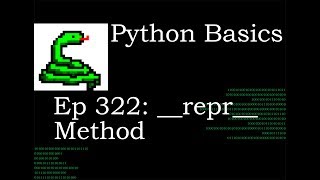 Python Basics __repr__ Method