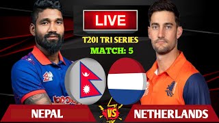NEPAL VS NETHERLANDS T20I LIVE | NEPAL VS NETHERLANDS LIVE | NEP VS NED T20I TRANGULAR SERIES LIVE